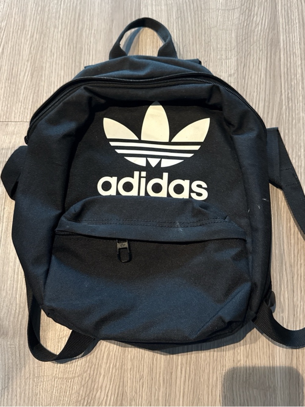 adidas Originals Black Backpack with White Trefoil Logo